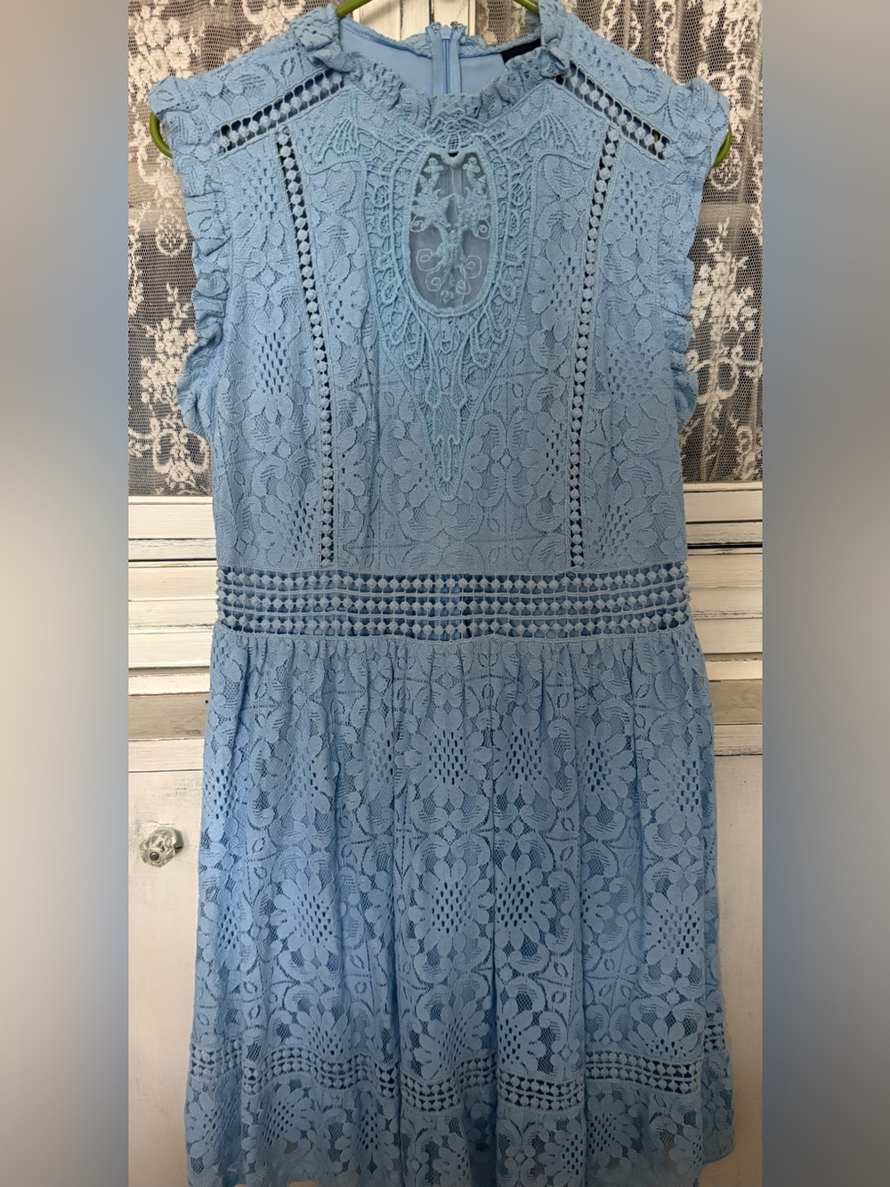 Disney Light Blue Lace Sleeveless Dress for Girls